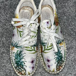 Free People Jackson White Tropical Print Espadrille Pineapple Sneakers Photo 0