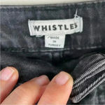 Whistles Black Dark Wash Wide‎ Leg Frayed Hem Jeans Size 32 Photo 6