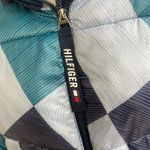 Tommy Hilfiger  Sport Puffer Jacket Size M Teal Blue Geometric Quilted women's Photo 2