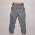 American Eagle  Women's Gray Wash Denim High Rise Distressed Mom Jean 2 Short Photo 6