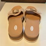 Dr. Scholls  Cream Sandals with Gold Buckle Photo 3
