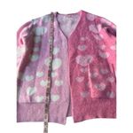 BiBi Cozy Oversized Pink Heart Cardigan Photo 10