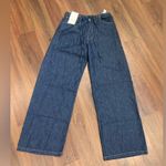 ZARA Drawstring  denim wide leg pants nwt $98 blogger fav casual classic fall $98 Photo 6