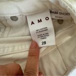 AMO High Waisted Jean Short Babe Shorts In sea salt Size 25 Photo 5