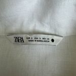ZARA  Cuff Sleeves Oversized 100% Linen Tunic Blouse Shirt Top Size SM Photo 6