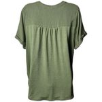 Flower & Feather Green Crepe Embroidered Blouse Peasant Boho Milk Maid 2XL Size undefined Photo 4