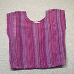 Women's Kate Nilsen Purple Pink Striped Vest Size M Boho hand crafted Size M Photo 0