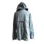 Ashley Vintage Charm Blue Full Zip Hooded Denim Jacket Women Size Small 14 Photo 1