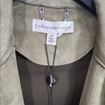 Catherine Malandrino  olive green faux leather moto jacket size small NEW Photo 1