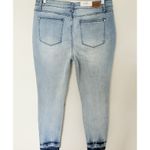 Judy Blue NWT  Mid Rise Tie Dye Hem Skinny Fit Light Blue Jeans Plus Size 15/32 Photo 2