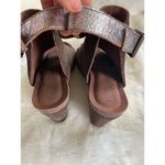 Diba True  Neon Night Footbed Wedge Sandals Brown Genuine Suede Size 7.5 Photo 3