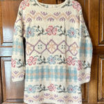 EXPRESS  Tricot Vintage 90’s Floral Angora Silk Blend Sweater Pullover Size XS Photo 0