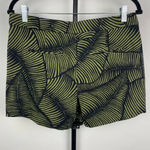 Ann Taylor  Olive Green Black Devin City Tropical Palm Flat Front‎ Shorts Photo 3