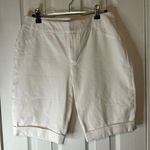 Peace of Cloth White Bermuda Cuffed Shorts Size 8 Photo 0