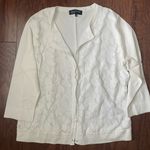 Jones New York  White Lace Sweater Photo 0