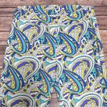 Lulu B Cropped Wide Straight Leg Pull On Pants Large Blue Green White Black L Photo 1