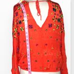 Free People Embroidery puff Sleeves V neck… Photo 4