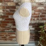 Hollister  White with Blue Floral V Neck Sleeveless  Crop Top Size S Photo 3