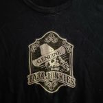 American Apparel Women’s Juniors Black Graphic T Shirt S small  Baja Junkies Skull Bust 30” 32” Photo 2