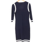 NWOT Basler Navy Sweater Dress Sheath Nautical Classic Coastal Office Size S Blue Photo 5