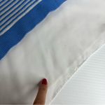 Croft & Barrow Top Women's XL Blue White Striped Pullover Sweater Chiffon Bottom Photo 4