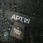 Apt. 9  Size L Pullover Knit Sweater‎ Black Metallic Threading Cozy Winter Photo 3