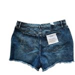 Good American NWT  Bombshell Cutoff Denim Shorts 18, BLUE646 Photo 7