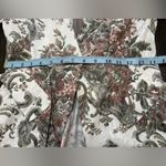 Vintage 90s Breaking Loose Floral Tapestry Faux Pearl Button Blazer size 5/6 White Photo 7