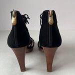 Adrienne Vittadini Anjolie-1 Suede Strappy Web Heel Womens 8.5 Witchy Black Photo 6