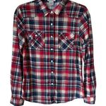 Passports women’s plaid button up with pearl snaps size medium lightweight Photo 0
