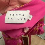 Tanya Taylor  Paris Hammered Silk Dress Size 10 Wrap Flutter Sleeve Pink Ruffle Photo 6