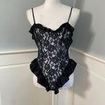 Victoria's Secret Vintage Gold Label Satin & Lace Teddy Bodysuit XS/S Photo 3