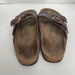 Birkenstock  Sandals Arizona Slides Leather Comfort Travel Brown L9 M7 Unisex Photo 7