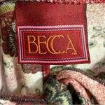 Becca  beach cover up pants floral straight leg semi sheer tie waist Medium Photo 4