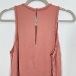 Topshop NWT Coral Pink Fringe Trim Sleeveless Tank Top Blouse Women US 6 Photo 10