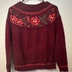 Limited edition design appleseeds Floral Knit button down cardigan Burgundy Red Size undefined Photo 4