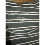 Anthropologie  Pure + Good charcoal gray & white striped shirt sz M Photo 2