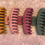 Set of Colorful Hair Claw Clips Black Photo 0