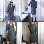 Anthropologie Anthro Maeve Galen Tassel Tie Chevron Dot Shift Dress Photo 3