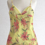 Vintage Carole Hochman Womens Y2K Coquette Babydoll Mesh Slip Dress Size S Yellow Photo 0