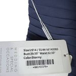 NWT JJ's House Navy Blue Chiffon Tiered Ruffle V Neck Formal Gown Dress US 14 Photo 6