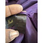 Vintage Amour De Nuit Purple Robe Silky Floral Whimsical Sz O/S Will Fit S Photo 9