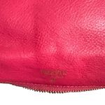 Fossil - Pebbled Leather Rose Pinkish Red zipper around expand Crossbody H… Photo 7