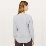 Lululemon  Womens 4 Catch A Moment Crew Neck Pullover Heathered Light Gray Casual Photo 1