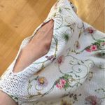 Luisa Ricci Floral, Loose Knit, Cold Shoulder Sweater, White, Pink, Size M Size M Photo 6