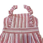 Lulus S Sleeveless Emilia Rae White and Red Striped Ruffle Culotte Jumpsuit Photo 8