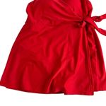 J.Crew  Halter Wrap Swim Dress One Piece in Bright Cerise Size 8 Modest Ruched Photo 3