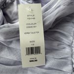 French Connection French Connection Edrea Tulle Top NWT size 12 in Cosmic Sky Sheer Cropped Photo 7