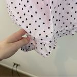 Altar'd State Light Pink Polka Dot Strapless Romper Ruched Bodice Small Photo 2