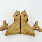 Frye Corrina Campus Wedge Platform Sandals Size 8.5 Yellow Leather Photo 6